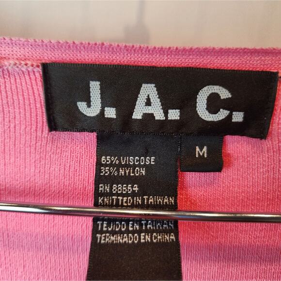 Hot Pink Barbiecore Cardigan Sweater Button Down Long Sleeve Sweater Size M - Picture 3 of 8